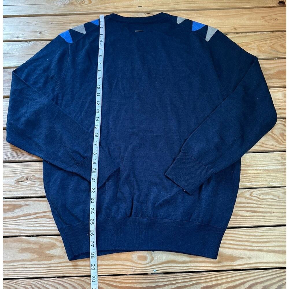 Kartel Argyle Patterned Wool Sweater Size Large M… - image 6